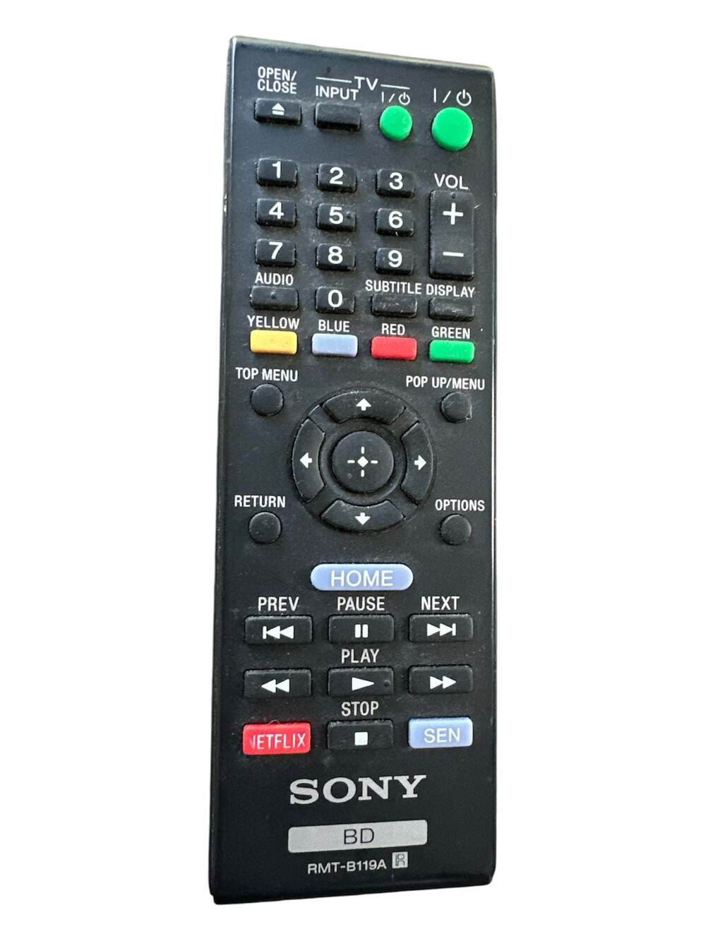 Sony RMT-B119A Blu-ray Disc Player Remote Control - Picture 1 of 2